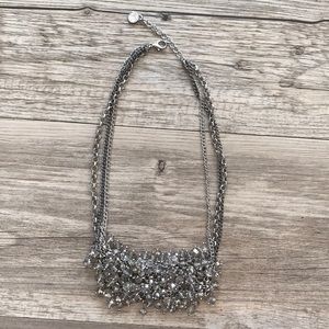 Silver beaded necklace